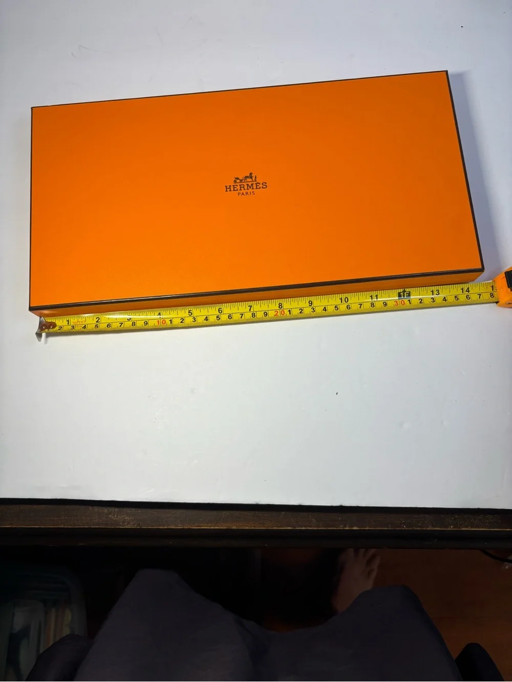 Empty Hermes gift box. 14 x 7.5
